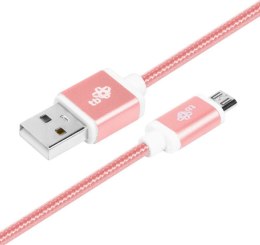 KABEL USB-MICRO USB 1.5 M TB AKTBXKU2SBA150P RÓŻOWY OPLOT