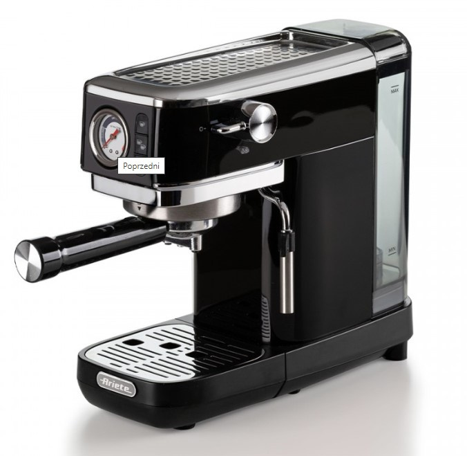 EKSPRES KOLBOWY ARIETE 1381/12 PERFETTO SLIM METAL MANOMETRO CZARNY EKSPRES KOLBOWY ARIETE 1381/12 PERFETTO SLIM METAL MANOMETRO CZARNY