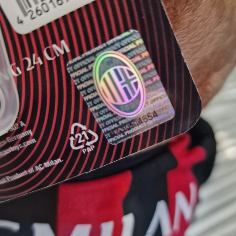 PLUSZOWY MIŚ MASKOTKA AC Milan 24cm Włochy PLUSZOWY MIŚ MASKOTKA AC Milan 24cm Włochy