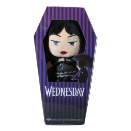 WEDNESDAY ADDAMS Lalka Maskotka W Pudełku Sukienka 32cm