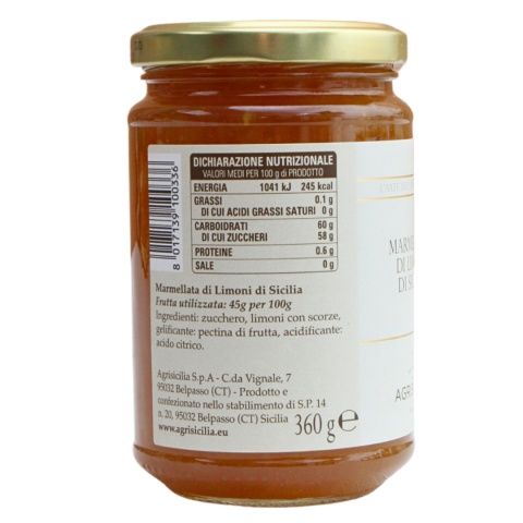 AGRISICILIA Sycylijska Konfitura Z Cytryn 360g AGRISICILIA Sycylijska Konfitura Z Cytryn 360g