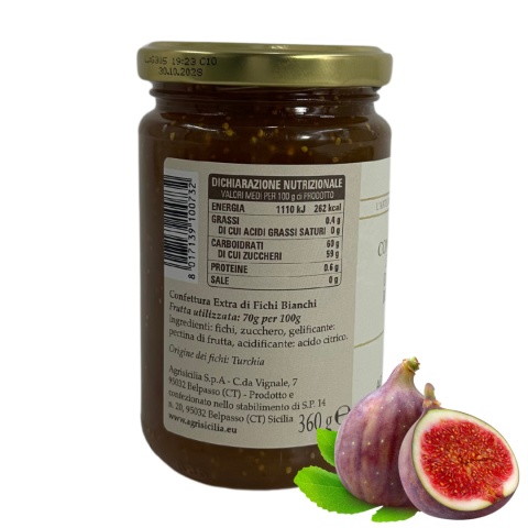 AGRISICILIA Sycylijska Konfitura z Białej Figi 360g AGRISICILIA Sycylijska Konfitura z Białej Figi 360g