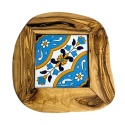 Deska z drewna oliwnego do krojenia serwowania 18x19cm