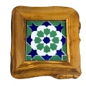 Deska z drewna oliwnego do krojenia serwowania 19x18cm
