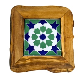 Deska z drewna oliwnego do krojenia serwowania 19x18cm