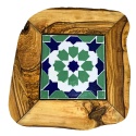 Deska z drewna oliwnego do krojenia serwowania 19x18cm