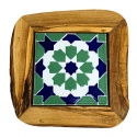 Deska z drewna oliwnego do krojenia serwowania 19x18cm