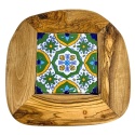 Deska z drewna oliwnego do krojenia serwowania 19x20cm