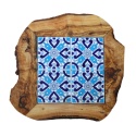 Deska z drewna oliwnego do krojenia serwowania wzór 10 35x30cm