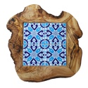 Deska z drewna oliwnego do krojenia serwowania wzór 10 35x30cm