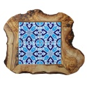 Deska z drewna oliwnego do krojenia serwowania wzór 10 35x30cm