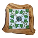 Deska z drewna oliwnego do krojenia serwowania wzór 11 35x30cm