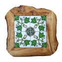 Deska z drewna oliwnego do krojenia serwowania wzór 11 35x30cm
