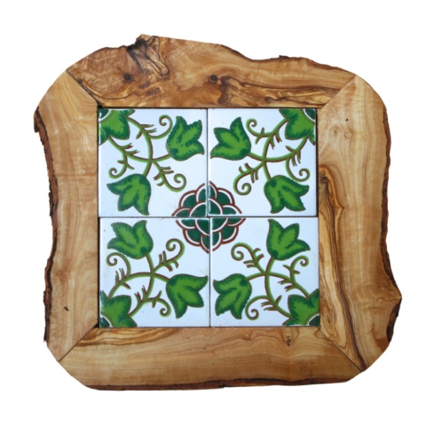 Deska z drewna oliwnego do krojenia serwowania wzór 11 35x30cm Deska z drewna oliwnego do krojenia serwowania wzór 11 35x30cm
