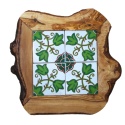 Deska z drewna oliwnego do krojenia serwowania wzór 11 35x30cm