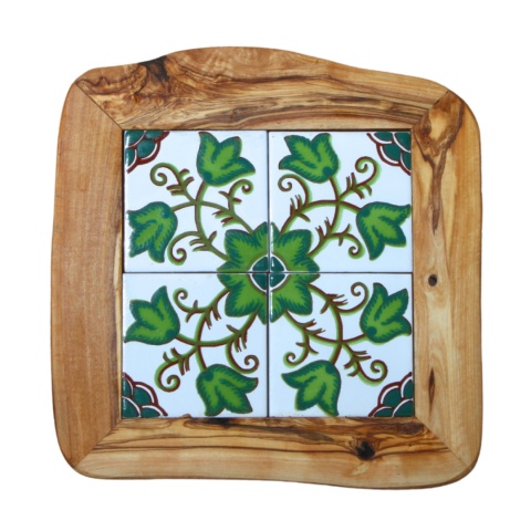 Deska z drewna oliwnego do krojenia serwowania wzór 11 35x30cm Deska z drewna oliwnego do krojenia serwowania wzór 11 35x30cm