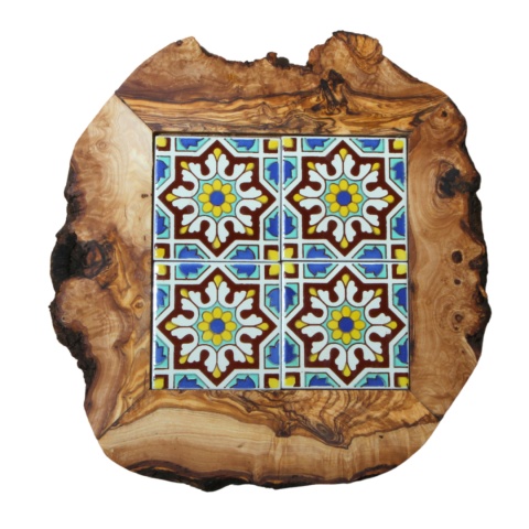 Deska z drewna oliwnego do krojenia serwowania wzór 2 35x30cm Deska z drewna oliwnego do krojenia serwowania wzór 2 35x30cm