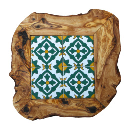 Deska z drewna oliwnego do krojenia serwowania wzór 3 35x30cm