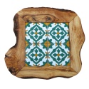 Deska z drewna oliwnego do krojenia serwowania wzór 3 35x30cm