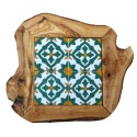 Deska z drewna oliwnego do krojenia serwowania wzór 3 35x30cm