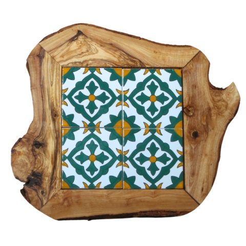 Deska z drewna oliwnego do krojenia serwowania wzór 3 35x30cm Deska z drewna oliwnego do krojenia serwowania wzór 3 35x30cm