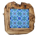Deska z drewna oliwnego do krojenia serwowania wzór 4 35x30cm