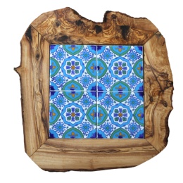 Deska z drewna oliwnego do krojenia serwowania wzór 4 35x30cm