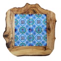 Deska z drewna oliwnego do krojenia serwowania wzór 4 35x30cm
