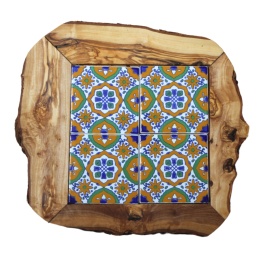 Deska z drewna oliwnego do krojenia serwowania wzór 5 35x30cm