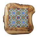 Deska z drewna oliwnego do krojenia serwowania wzór 5 35x30cm