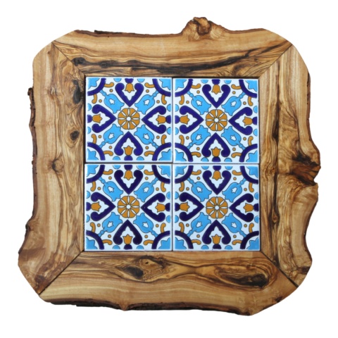 Deska z drewna oliwnego do krojenia serwowania wzór 6 35x30cm Deska z drewna oliwnego do krojenia serwowania wzór 6 35x30cm