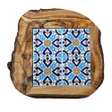 Deska z drewna oliwnego do krojenia serwowania wzór 6 35x30cm