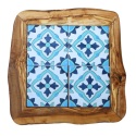Deska z drewna oliwnego do krojenia serwowania wzór 9 35x30cm