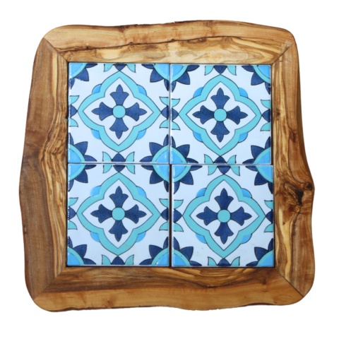 Deska z drewna oliwnego do krojenia serwowania wzór 9 35x30cm Deska z drewna oliwnego do krojenia serwowania wzór 9 35x30cm