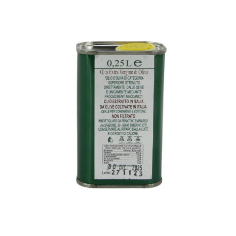 FRANTOIO EMANUELE oliwa extra vergine puszka 250ml Włochy Sycylia FRANTOIO EMANUELE oliwa extra vergine puszka 250ml Włochy Sycylia