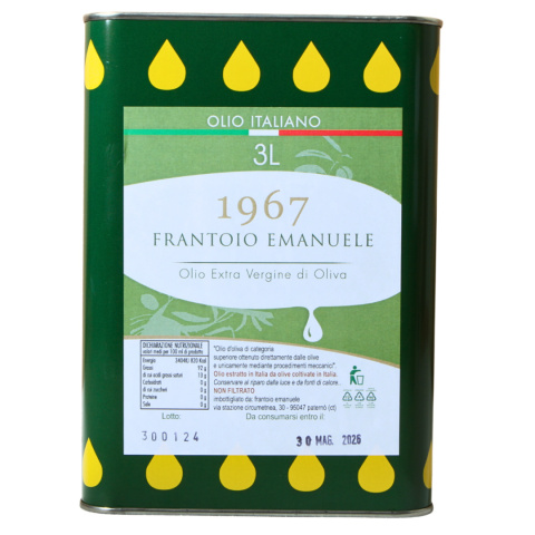 FRANTOIO EMANUELE oliwa extra vergine puszka 3L Włochy Sycylia FRANTOIO EMANUELE oliwa extra vergine puszka 3L Włochy Sycylia