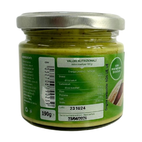 GUSTO ETNA Włoski Krem Pistacjowy Pistacchio 190g GUSTO ETNA Włoski Krem Pistacjowy Pistacchio 190g