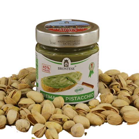 KREM PISTACJOWY 45% włoski BRONTESE z Sycylii 200g KREM PISTACJOWY 45% włoski BRONTESE z Sycylii 200g