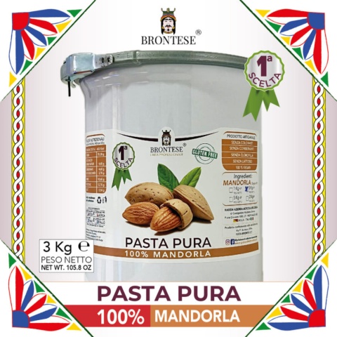 Krem MIGDAŁY 100% pasta Prima Scelta włoska BRONTESE z Sycyli 3kg Krem MIGDAŁY 100% pasta Prima Scelta włoska BRONTESE z Sycyli 3kg