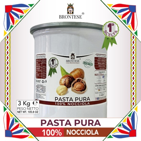 Krem ORZECH LASKOWY 100% pasta Prima Scelta włoska BRONTESE z Sycyli 3kg Krem ORZECH LASKOWY 100% pasta Prima Scelta włoska BRONTESE z Sycyli 3kg
