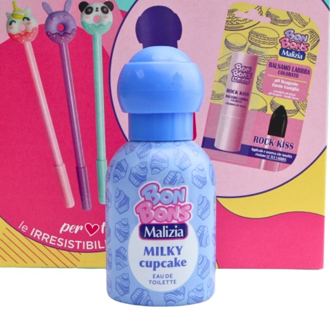 MALIZIA BON BONS Zestaw Prezentowy Dla Dzieci Perfum+Błyszczyk+Długopisy MALIZIA BON BONS Zestaw Prezentowy Dla Dzieci Perfum+Błyszczyk+Długopisy