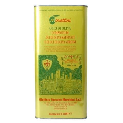 MORETTINI Oliwa Z Oliwek Rafinowana Puszka 5L Włochy Toskania MORETTINI Oliwa Z Oliwek Rafinowana Puszka 5L Włochy Toskania