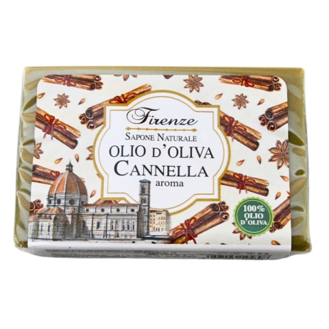 Mydło Z Oliwą Z Oliwek w kostce - CYNAMON Florencja 100g Mydło Z Oliwą Z Oliwek w kostce - CYNAMON Florencja 100g