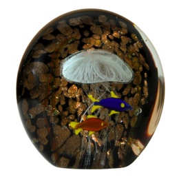 SZKLANA DEKORACJA Akwarium + Meduza 12cm