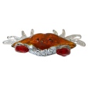 SZKLANA DEKORACJA Krab Bursztynowy 18cm Typu MURANO
