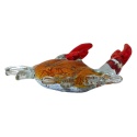 SZKLANA DEKORACJA Krab Bursztynowy 18cm Typu MURANO