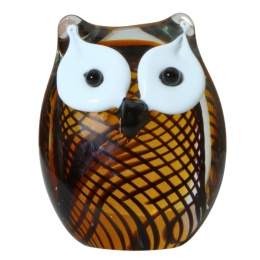 SZKLANA DEKORACJA Sowa 11cm Typu MURANO
