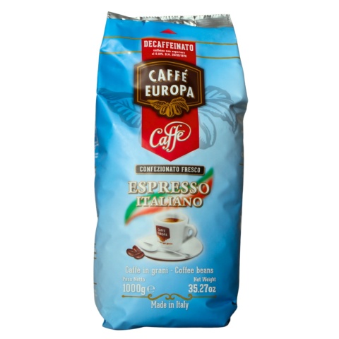 CAFFE EUROPA KAWA ESPRESSO ITALIANO Decaffeinato 1kg Włochy CAFFE EUROPA KAWA ESPRESSO ITALIANO Decaffeinato 1kg Włochy