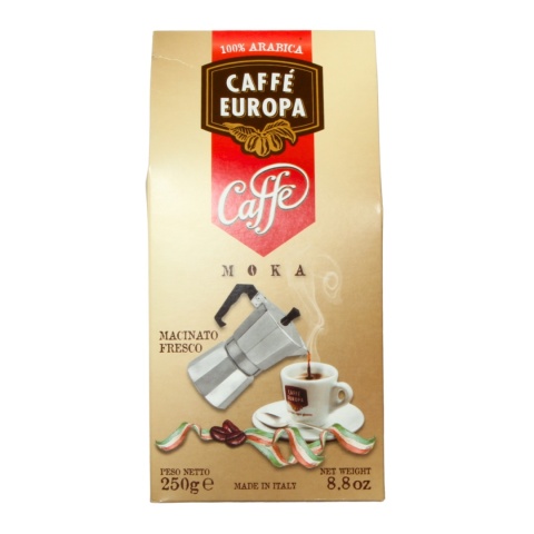 CAFFE EUROPA KAWA MOKA Macinato Fresco Mielona 100% Arabica 250g CAFFE EUROPA KAWA MOKA Macinato Fresco Mielona 100% Arabica 250g