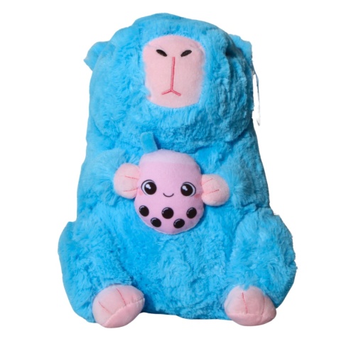 MASKOTKA KAPIBARA BUBBLE TEA Niebieska Przytulanka 28cm MASKOTKA KAPIBARA BUBBLE TEA Niebieska Przytulanka 28cm